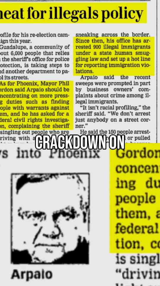 Sheriff Joe's Controversial Methods A Look Back at 1993
