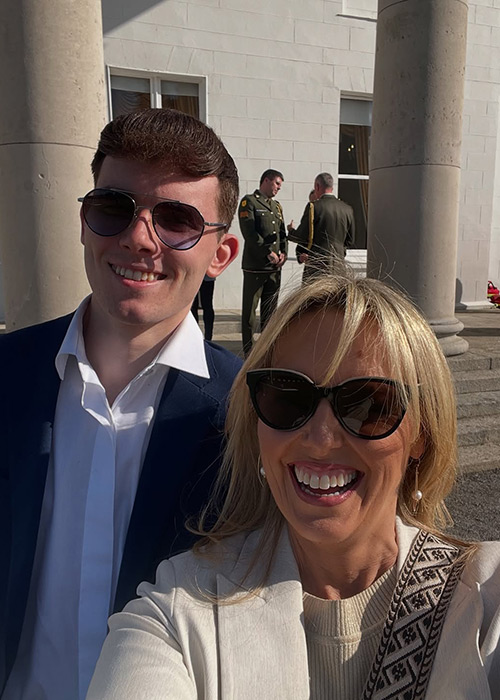 Jenny McCarthy splits opinion with lookalike son Alex at glitzy Áras bash