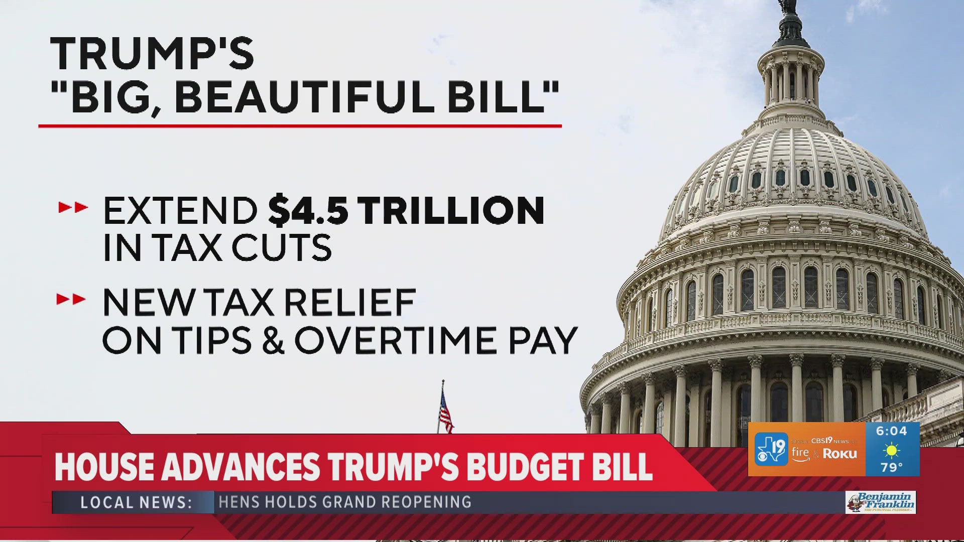 House advances Trump's budget bill
