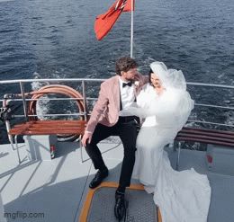 Bride's Veil Goes Overboard During Picture Perfect Moment Gone Wrong