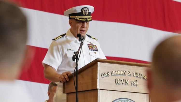 Norfolk-based USS Harry S. Truman welcomes new commanding officer
