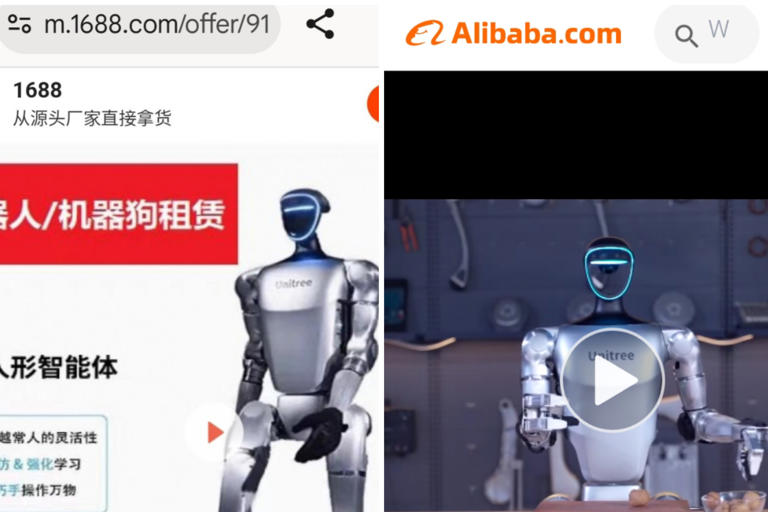 Robot humanoid di Unitree di e-commerce Cina