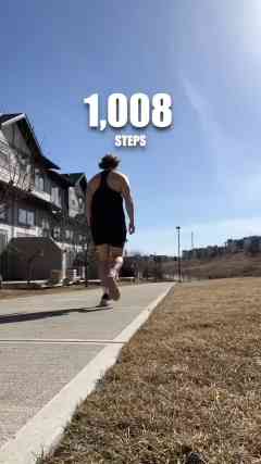 10,000 Steps in Rubber band shoes