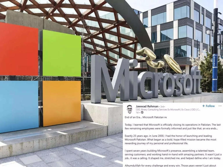 Microsoft shuts down Pakistan operations after 25 years, claims founding CEO; Ex-Pak President calls it a troubling sign for economy