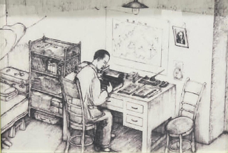 Bác Hồ làm việc tại Trụ sở chính của Hội Việt Nam Cách mạng Thanh niên.