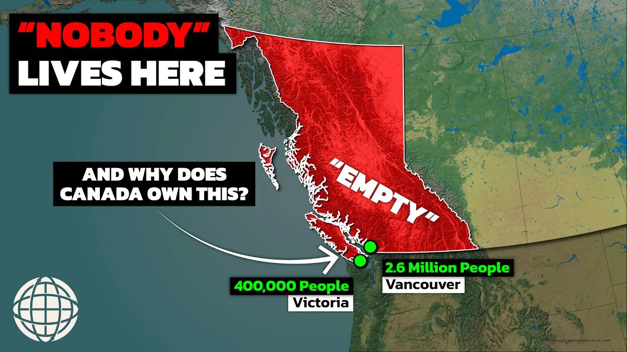 The vast majority of British Columbia remains uninhabited by people