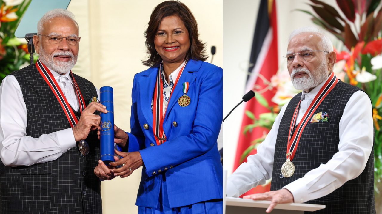 pm modi conferred trinidad & tobago’s highest civilian honour — a first for a foreign leader