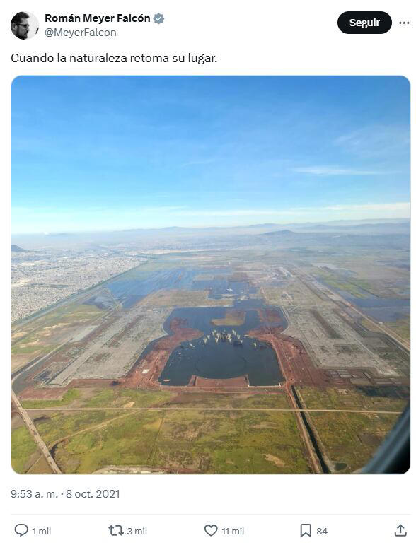 Fotografía real del terreno en Texcoco en 2021. Foto: Captura de pantalla 'X'