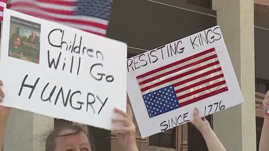 Protestors Gather In Greensboro For No Kings Rally On July 4