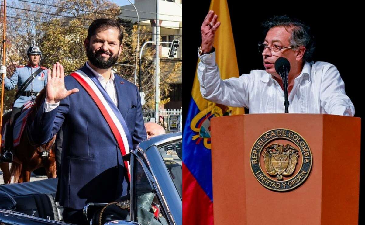 Presidente de Chile, Gabriel Boric y Gustavo Petro, Presidente de Colombia. Foto: Especial