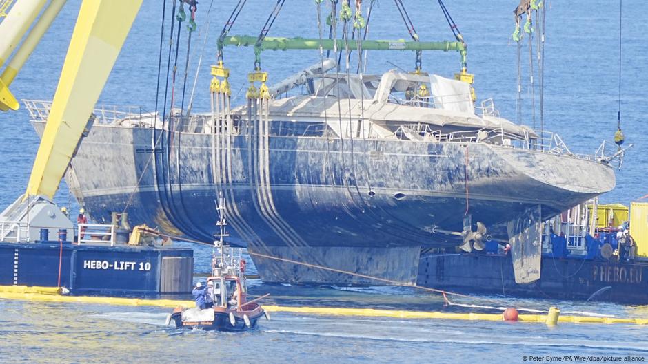 Bayesian superyacht lifted off seabed