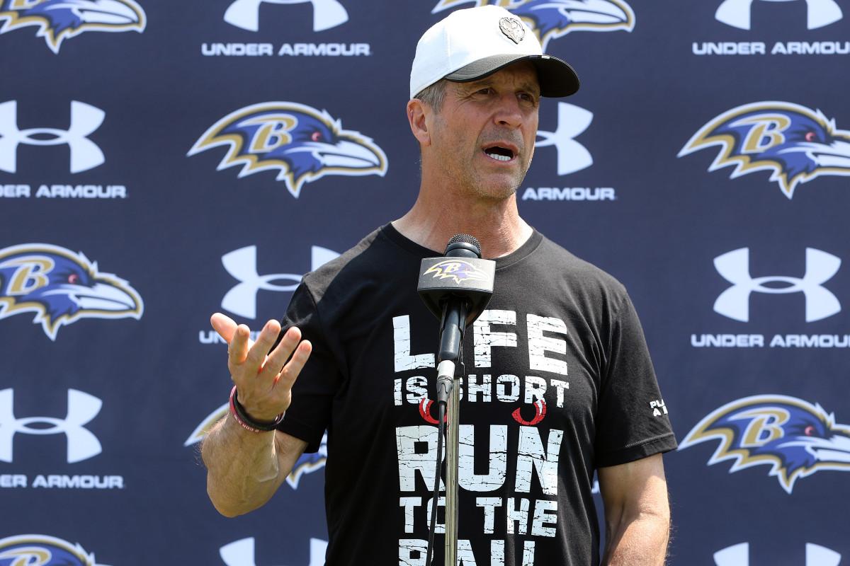 Ravens Coach John Harbaugh Reacts to Lamar Jackson Update on Monday