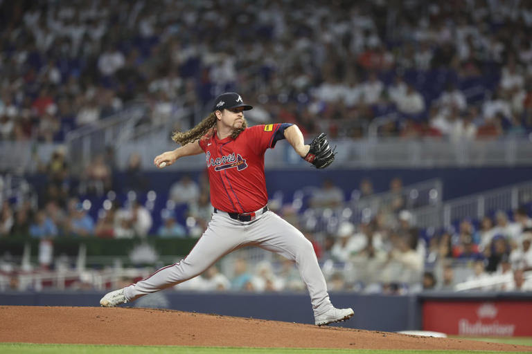 Acuña reaches base 4 times and Braves beat Marlins 7 0