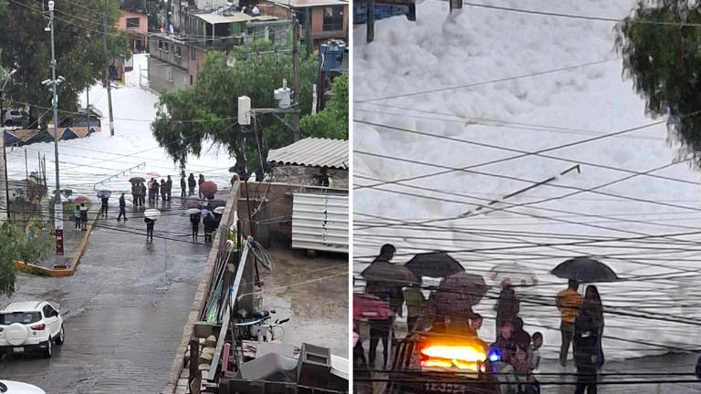 La Presa de Los Cuartos de Naucalpan se desbordó ante las fuertes lluvias / X @RealidadNaucal2