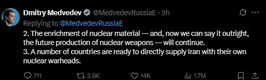 Russia Warns Of Nuclear Arming For Iran After U.S. Strikes
