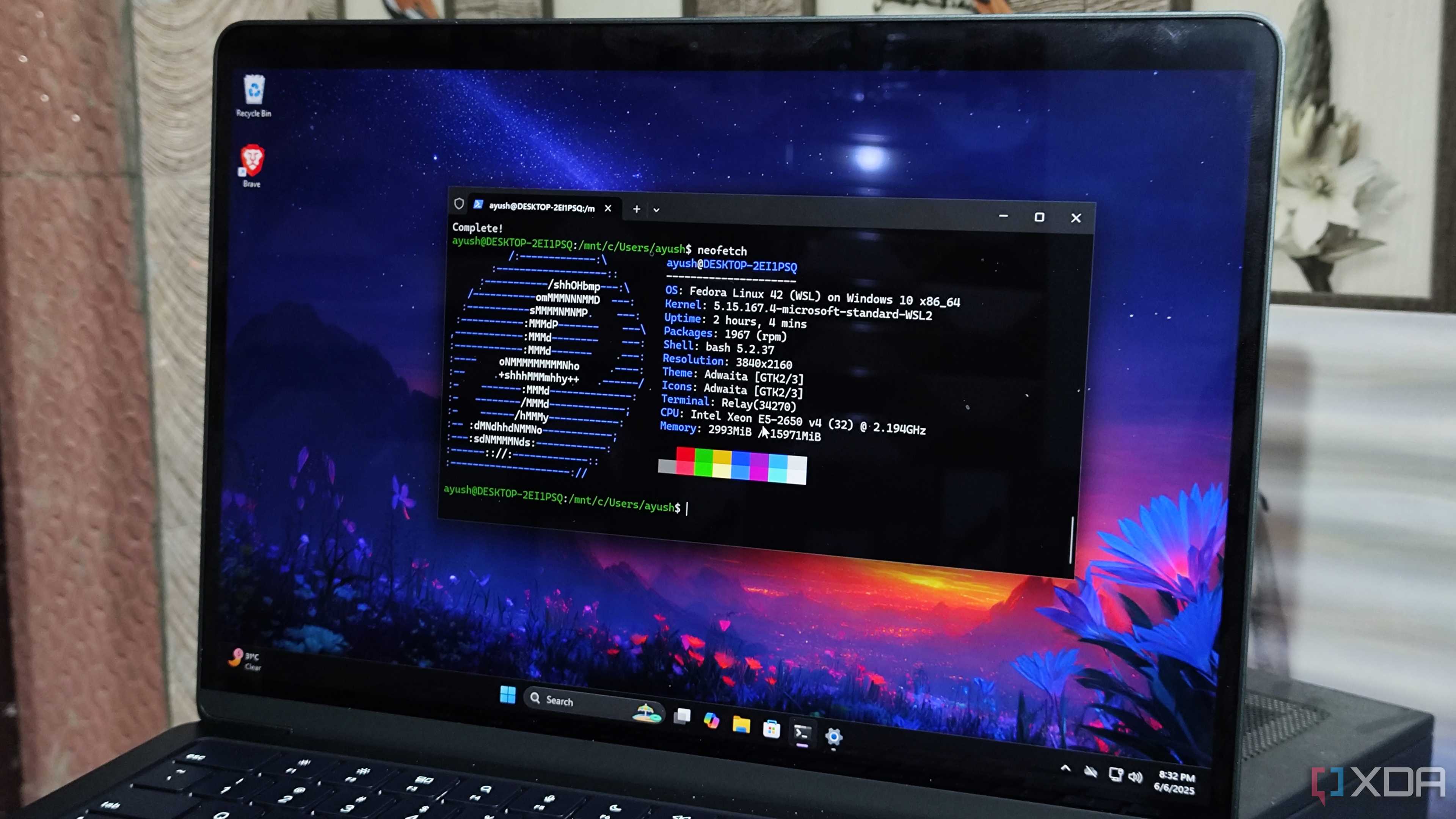 Running Fedora inside WSL