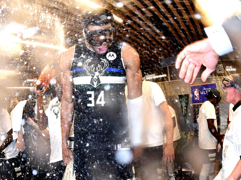 NBA Finals: Locker room celebrations through the years