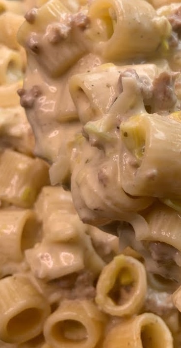 Hackfleisch Käse Lauch Pasta