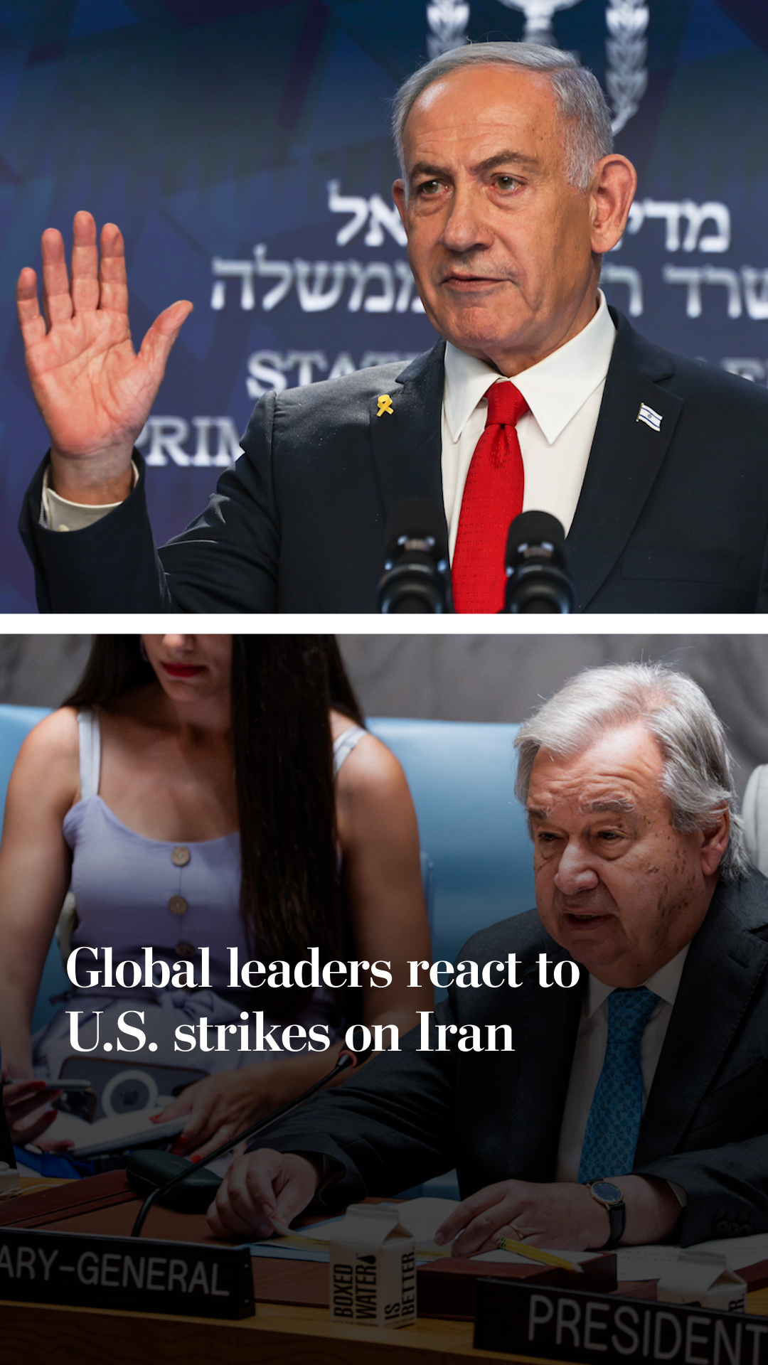 Global leaders react to U.S. strikes on Iran