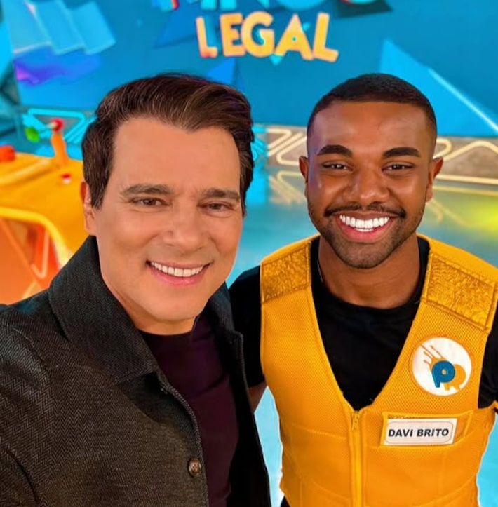 Davi Brito erra o plural de 'limão' durante quadro do 'Domingo Legal', com Celso Portiolli Foto: @daviooficialll via Instagram
