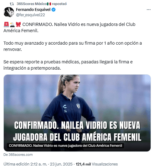 Se confirmó el nuevo refuerzo de América Femenil: el anuncio tuvo más de 120 mil visualizaciones