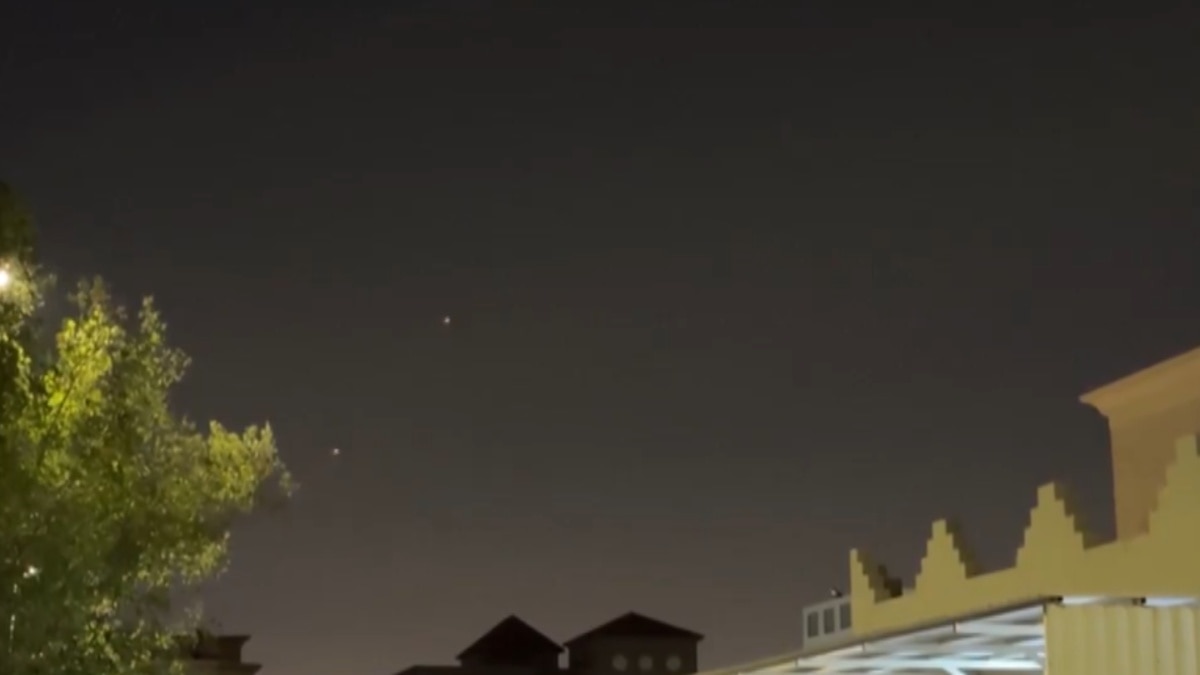 Watch Moment When Qatar Air Defence Intercepted Iranian Missiles Over Doha