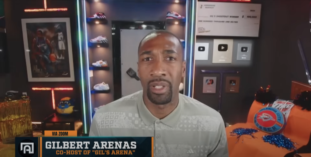 Gilbert Arenas jokes about First Take legal curse Gilbert Arenas jokes about First Take legal curse