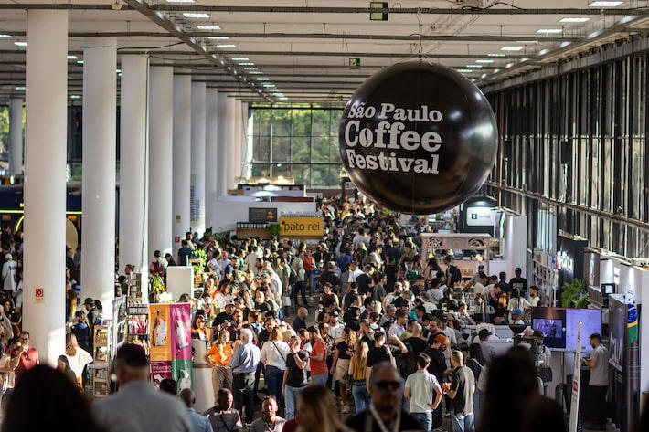Festival dedicado ao café ocupa o térreo e o primeiro andar da Bienal de São Paulo, no Parque do Ibirapuera Foto: São Paulo Coffee Festival / DIVULGAÇÃO