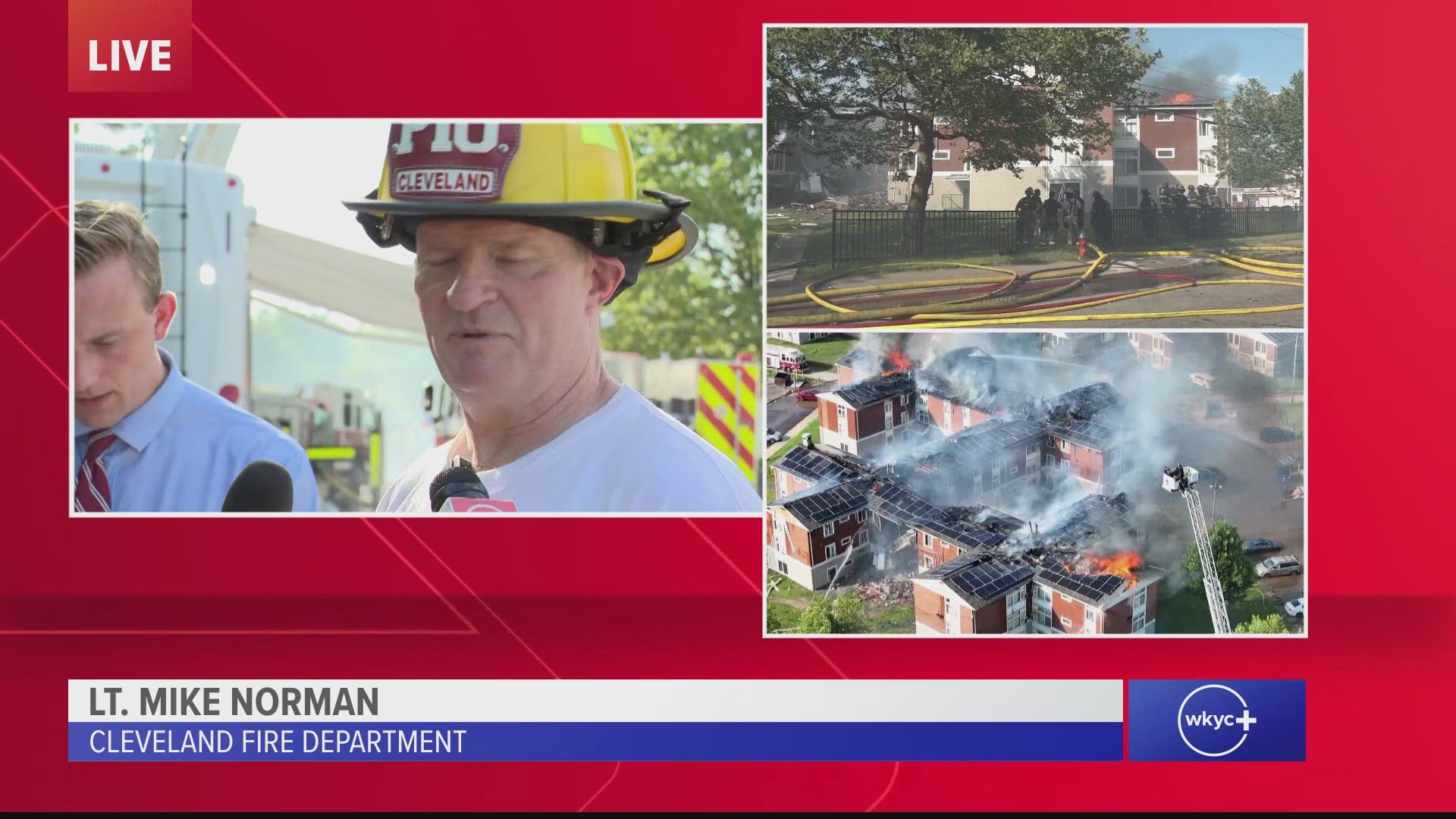 Cleveland Fire Lt. Mike Norman provides update on apartment blaze ...