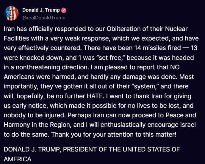 Israel vs Iran: Trump announces end to '12-day war'; Tehran says 'no agreement' - 10 key developments