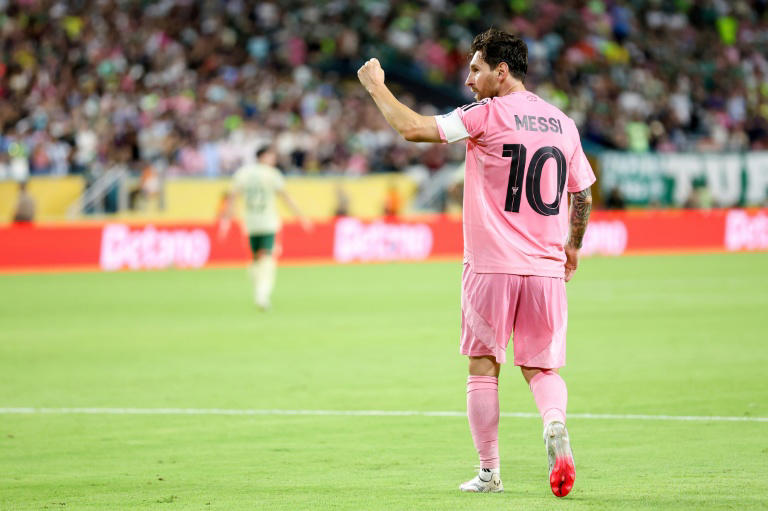 El astro argentino Lionel Messi, del Inter Miami, en el partido contra el Palmeiras en el Mundial de Clubes, el 23 de junio de 2025 en Miami