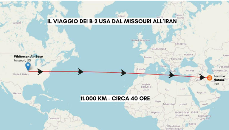 B-2 Spirit, il volo di 11.000 km dal Missouri all'Iran (sorvolando la Sicilia): 125 aerei coinvolti, viaggio di 40 ore