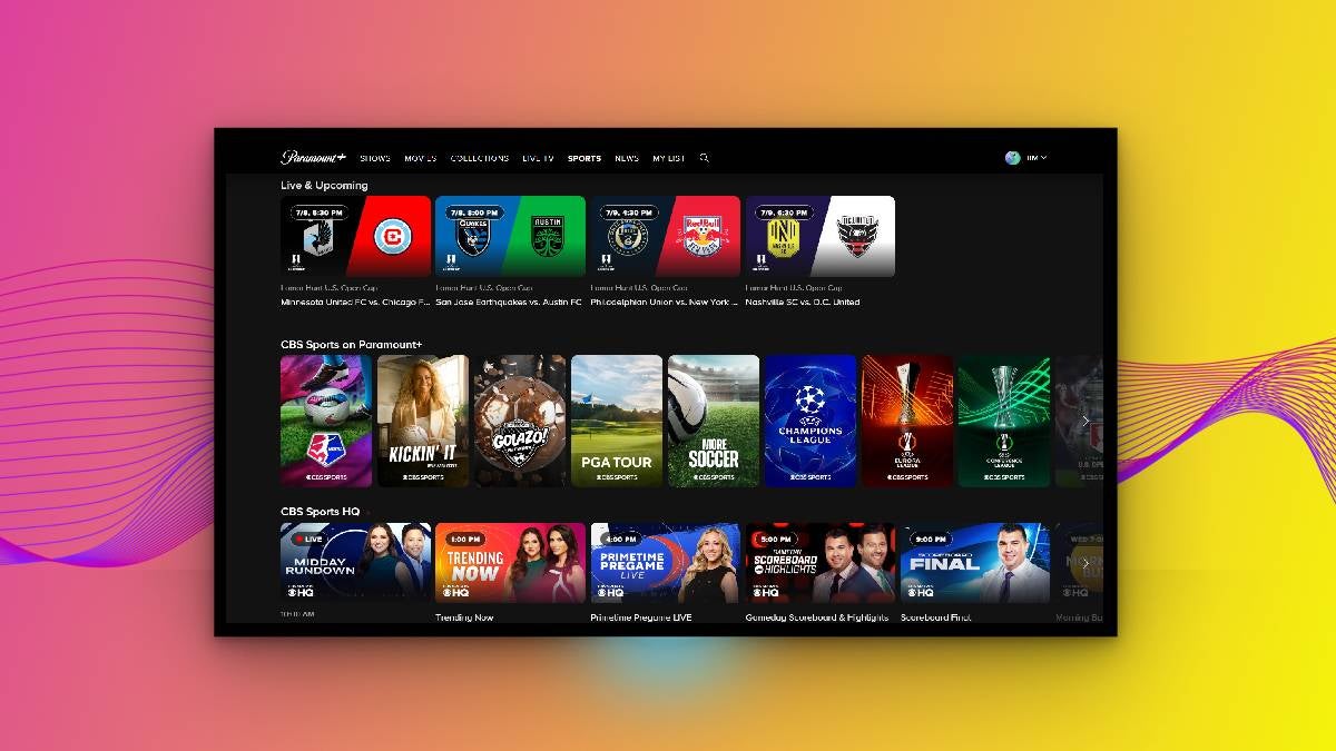 What sports are available on Paramount+?