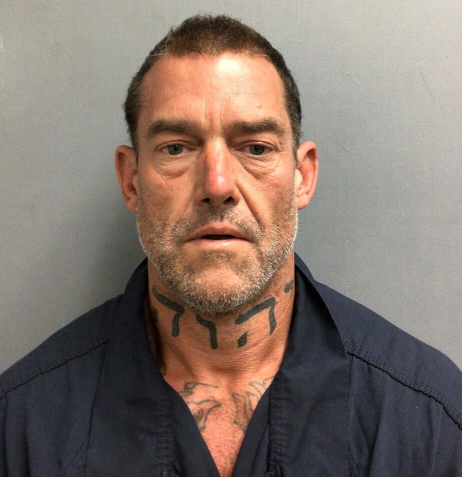 Adam Christopher Sheafe, 51, told True Crime Arizona Monday that he crucified 76-year-old Pastor William Schonemann – and had more names on his hit list (Coconino County Sheriffs Office)