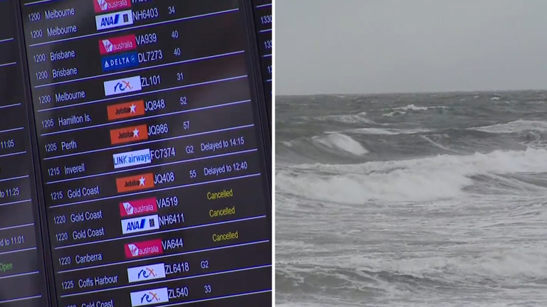 Flights delayed as severe winds batter coast