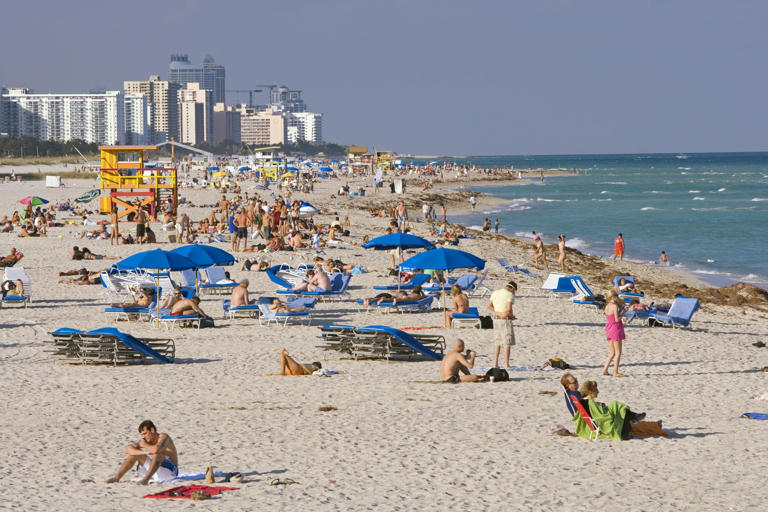 A beach in Miami, Florida. Getty Images