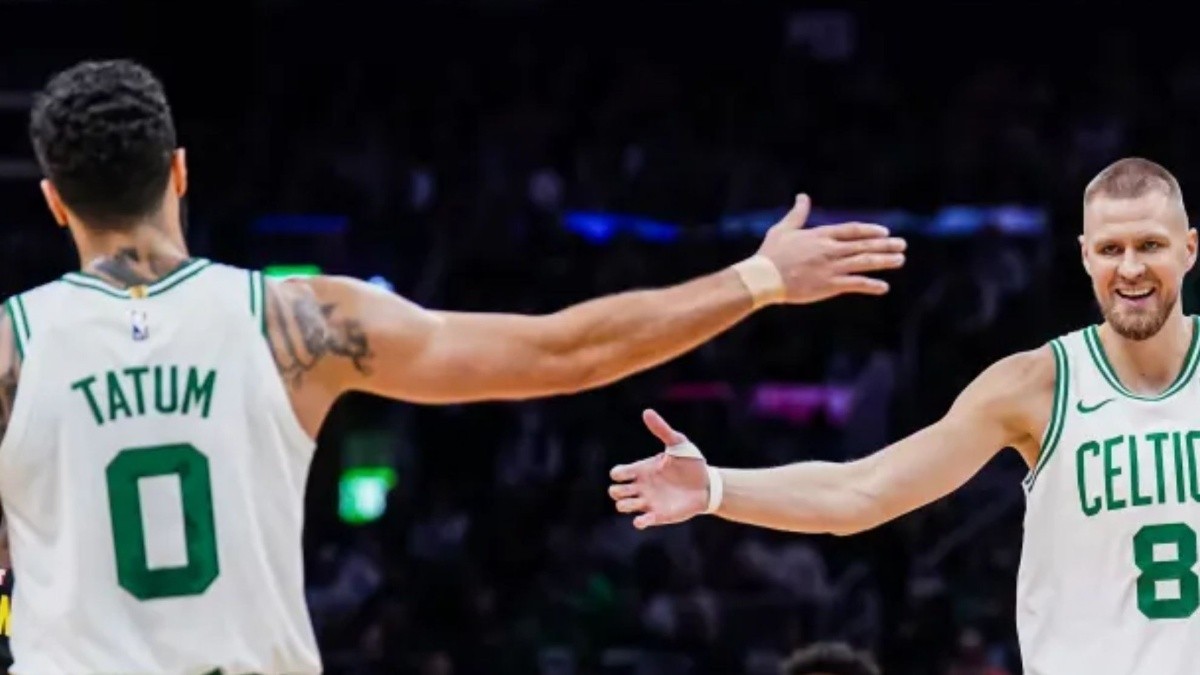NBA: Jayson Tatum reacts to the surprising exit of Porzingis and bids