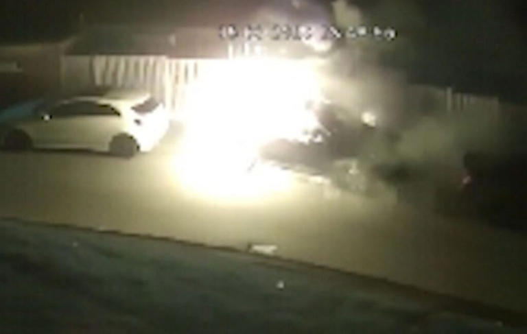 Electric car explodes after suspected battery fault