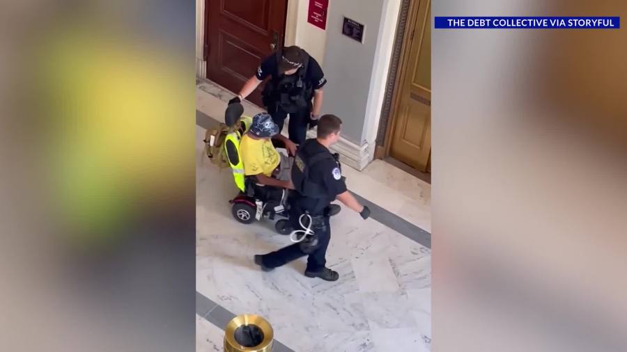 Video shows elderly in wheelchairs being detained following protest at ...