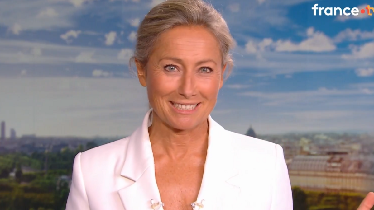Anne-Sophie Lapix a présenté son dernier JT de 20h sur France 2 ce jeudi soir. Capture d'écran/France 2