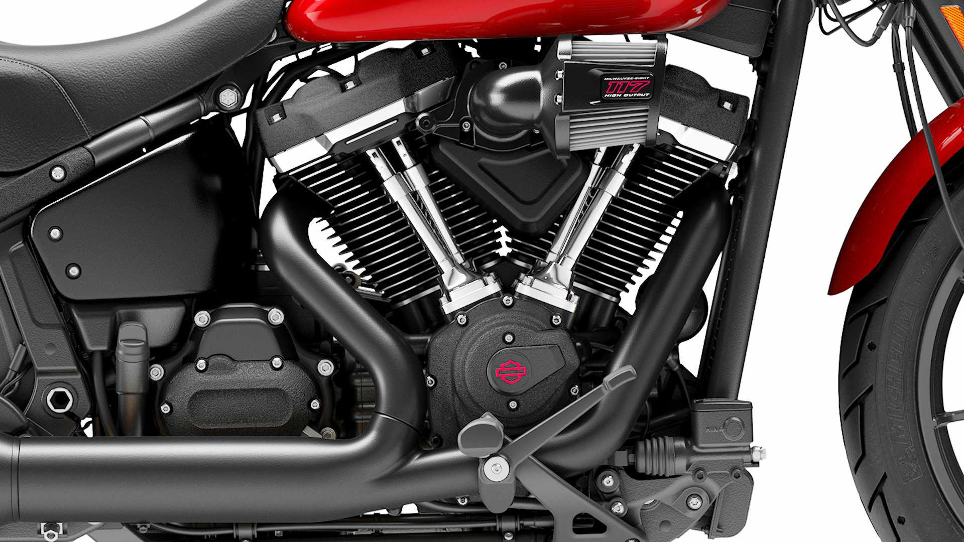 Milwaukee-Eight 117 H.O. in a 2025 Harley-Davidson Low Rider S engine close-up detail