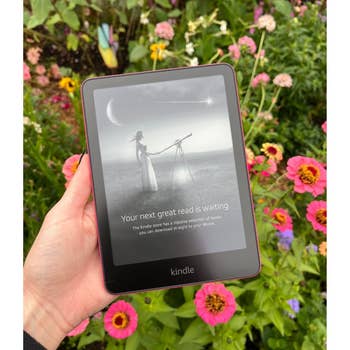 Person holding a Kindle