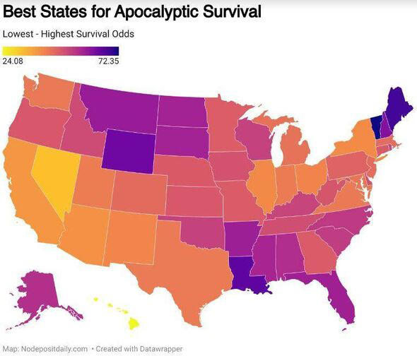 Nuclear survival map