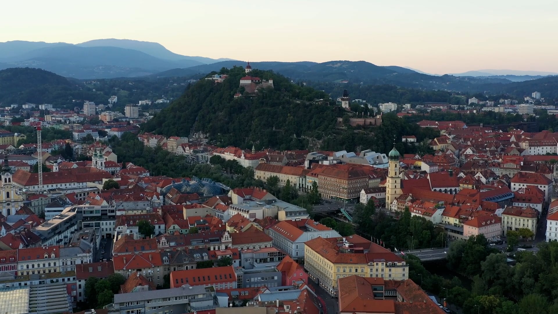 Historic Graz: Stunning Drone Views of Medieval and Modern Austria