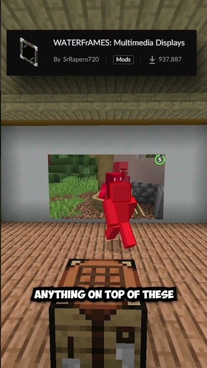 This mod adds brain rot to minecraft mod is waterframes multimedia displays