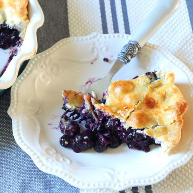 Easy blueberry pie filling recipe with store bought crust