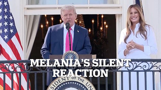 Melania shakes her head as Trump - AA1I0gcs.img