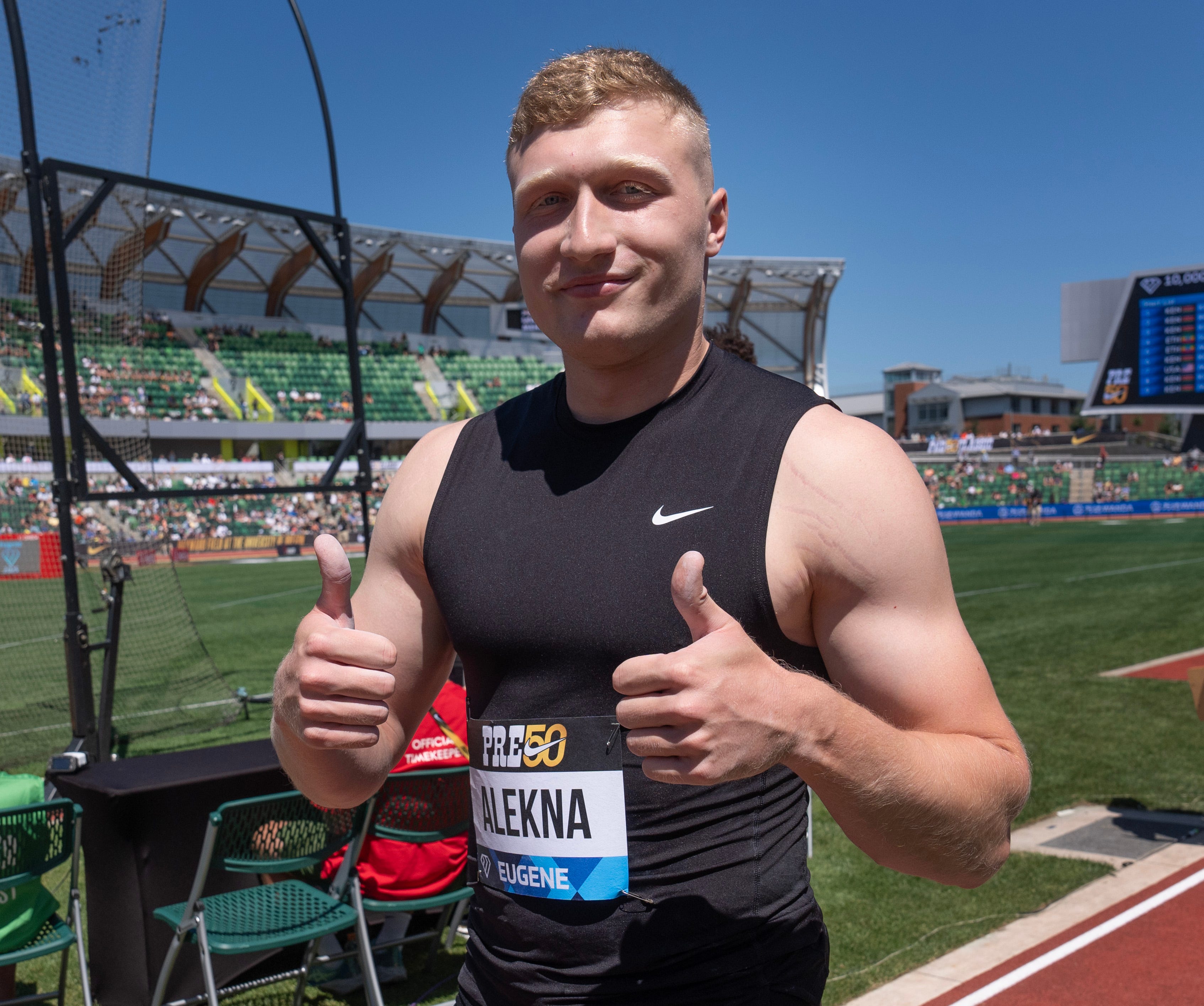 World record-holder Mykolas Alekna out for Oregon track & field season