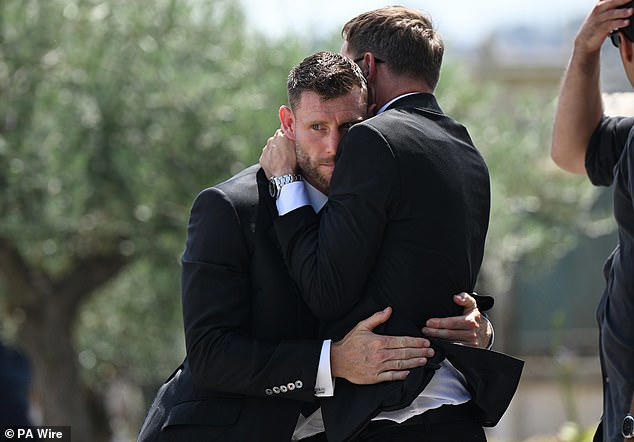 Family and friends gathered for the funeral service held at Igreja Matriz de Gondomar in the town of Gondomar near Porto
