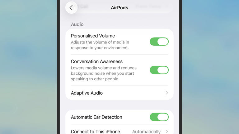 Newer AirPods come with Conversation Awareness. Screenshot: Apple